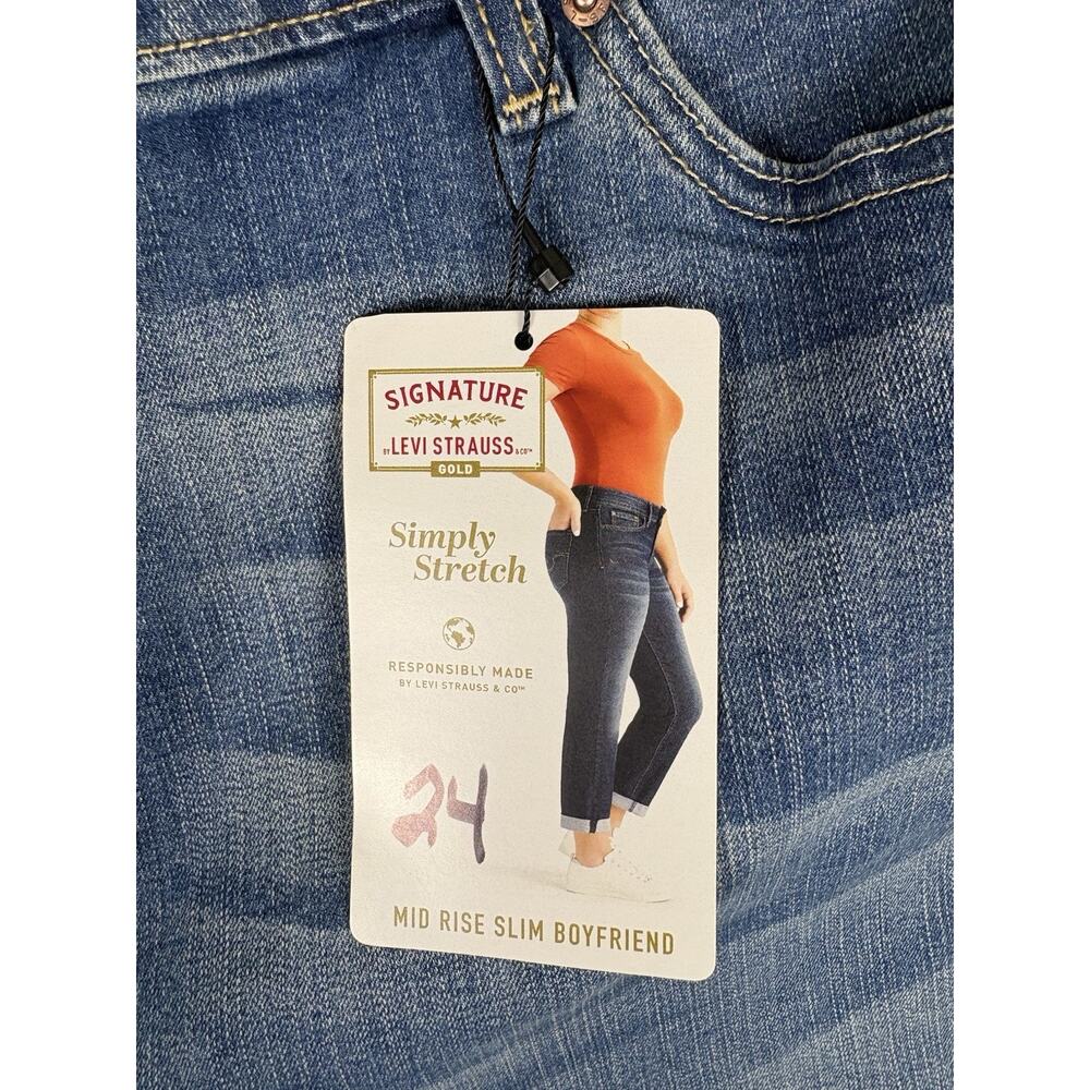 Levi Strauss Jeans Womens 24/w37 43x25 Blue Distressed Casual Cowgirl City - Picture 4 of 11